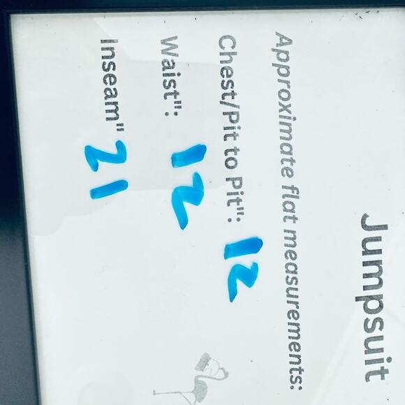 Baltic Born Hadley Smocked Jumpsuit Blue White Ditsy Floral Print Size Small - Picture 13 of 13